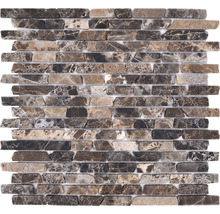 Mozaika z prírodného kameňa MOS Brick 476 hnedá 30,5 x 32,5 cm-thumb-0