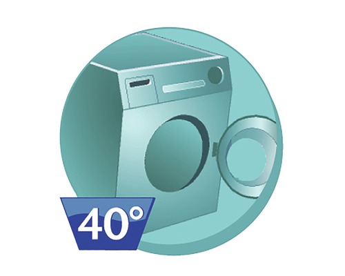 Symbol práčky na 40 stupňov