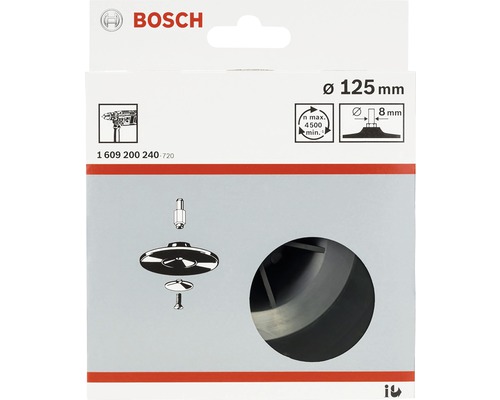 Logo Bosch brúsny kotúč 125 milimetrov balenie