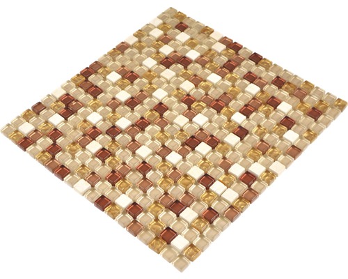 Štvorcová mozaiková dlaždica zo skla