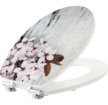 Toaletné sedadlo s kvetinovým dekorom