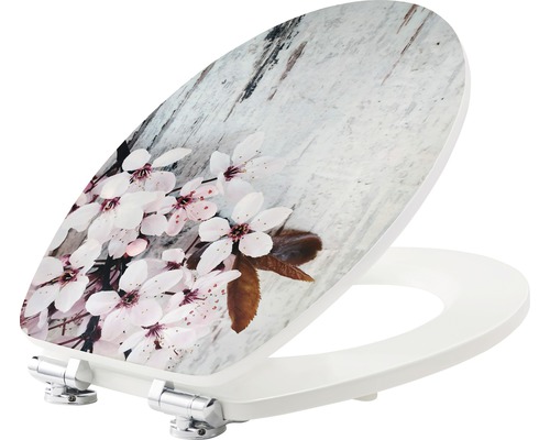 Toaletné sedadlo s kvetinovým dekorom