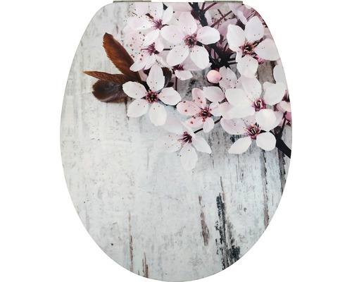 WC sedátko Form&Style MDF Flower soft close Záchodová doska s kvetinovým vzorom