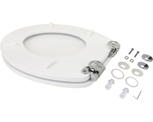 Toaletné sedadlo s upevňovacím materiálom