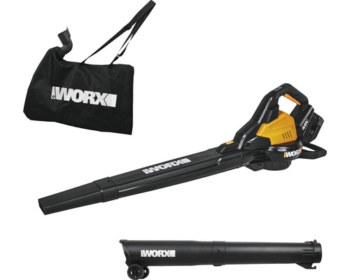 Akumulátorový vysávač/fúkač lístia Worx so zberným vakom a príslušenstvom