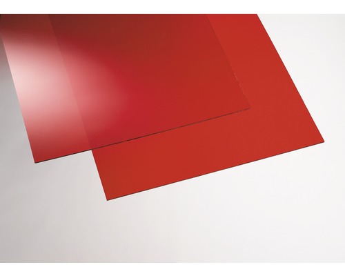 Farebná akrylová doska 3x500x500 mm hladká červená Dve červené dosky z hobby skla