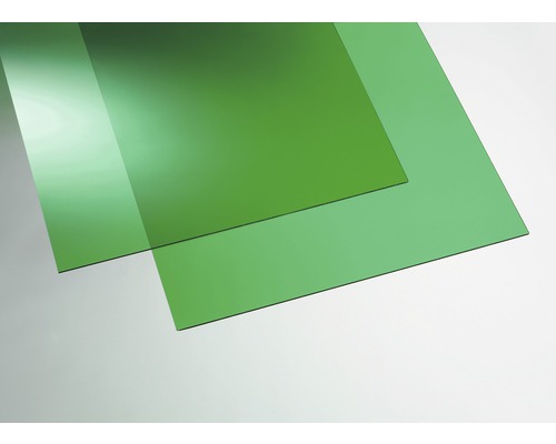 Farebná akrylová doska 3x500x500 mm hladká zelená Dve zelené akrylové sklenené dosky