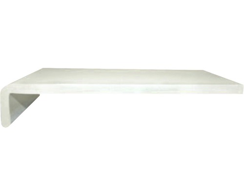 Parapet plastový s nosom 200x3000 mm, biely Rohový profil