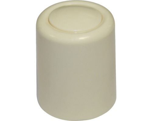 Dverná zarážka slonovinová farba Ø 30x35 mm 1 ks Plastová nábytková úchytka