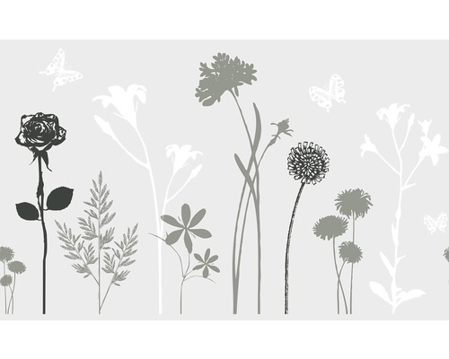 Statická fólia priehľadná Glasdekor Static Premium Blossom 45x150 cm Tapeta so vzorom kvetín a motýľov