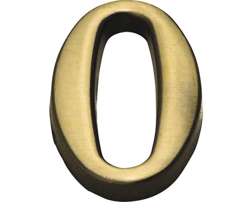 Domové číslo "0" bronz česaný 5 cm
