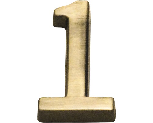 Domové číslo "1" bronz česaný 5 cm