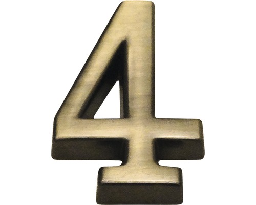 Domové číslo "4" bronz česaný 5 cm