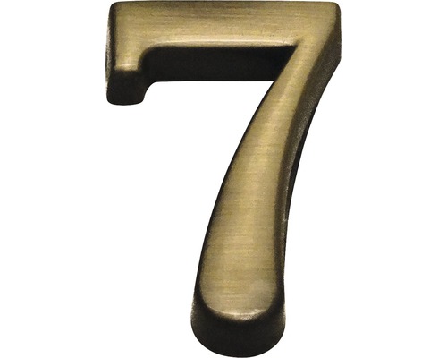 Domové číslo "7" bronz česaný 5 cm