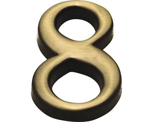 Domové číslo "8" bronz česaný 10 cm
