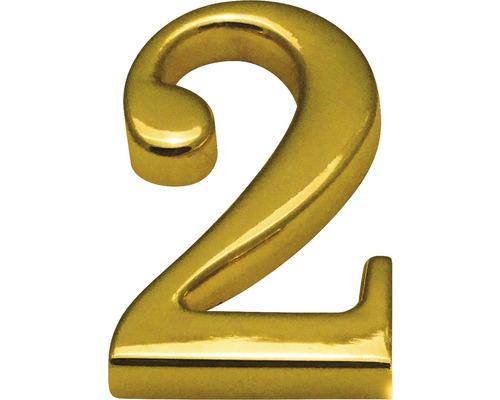 Domové číslo "2" zlaté 10 cm