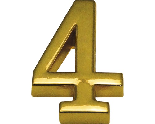 Domové číslo "4" zlaté 10 cm