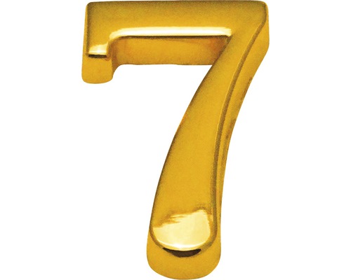 Domové číslo "7" zlaté 10 cm