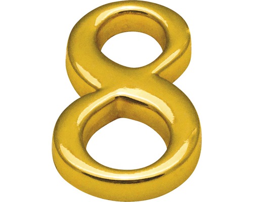 Domové číslo "8" zlaté 10 cm