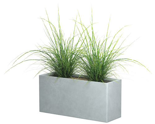 Obdĺžnikový kvetináč s trávami