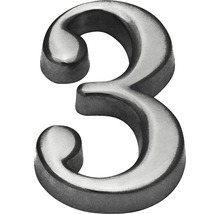 Domové číslo "3" nikel matný 10 cm-thumb-0