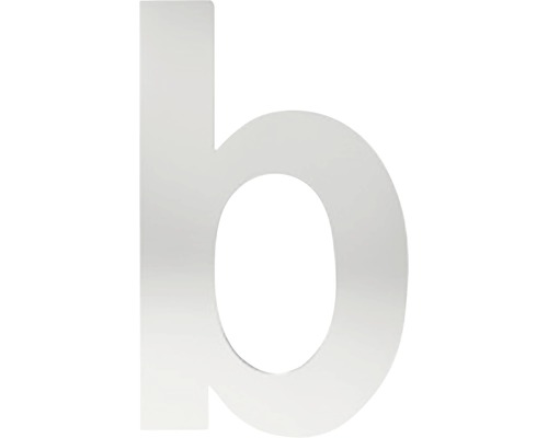 Domové písmeno "b" nerezová oceľ 15 cm