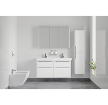 Kúpeľňová skrinka s umývadlom Harmonia DOUBLE 125 biela lak-thumb-2