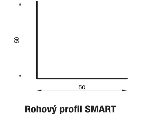 Rohový profil SMART s rozmermi 50 x 50 milimetrov