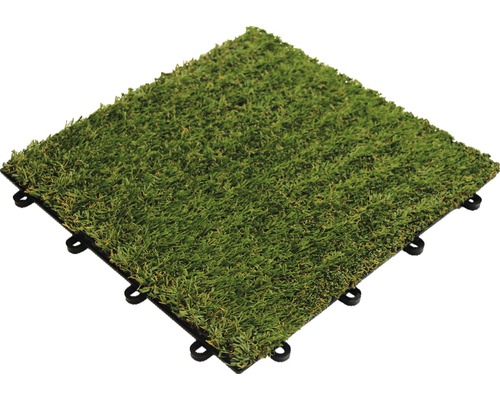Plastová dlaždica umelý trávnik 30 x 30 cm s klick systémom zelená 11 ks