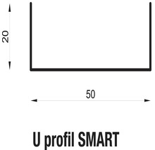 U – profil Precit 8017 90 mm, 1 m-thumb-2