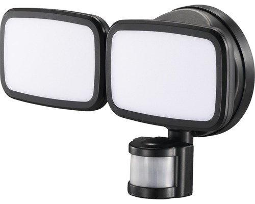 LED vonkajšie nástenné svietidlo Top Light Siena C PIR IP65 20 W 1900 lm 4000 K čierne so senzorom pohybu LED vonkajší reflektor s pohybovým senzorom