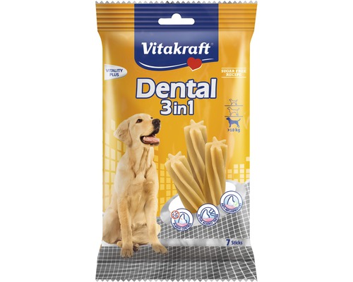Maškrta pre psov Vitakraft Dental 3in1 180 g