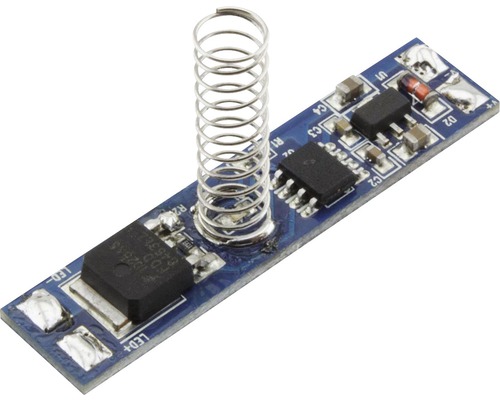 Elektronický obvod s pružinovým kontaktom