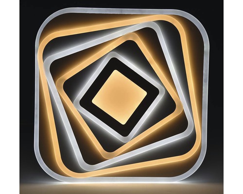 Štvorcové LED stropné svietidlo s geometrickým dizajnom