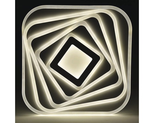 Štvorcové LED stropné svietidlo s geometrickým dizajnom