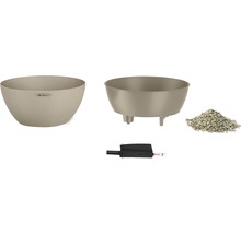 Kvetináč s vložkou, substrátom a vlhkomerom