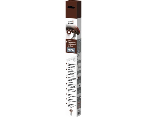 Ochrana proti vtákom s hrotmi cca 13,5 cm z nerezovej ocele home protect 60 hrotov 4x50 cm