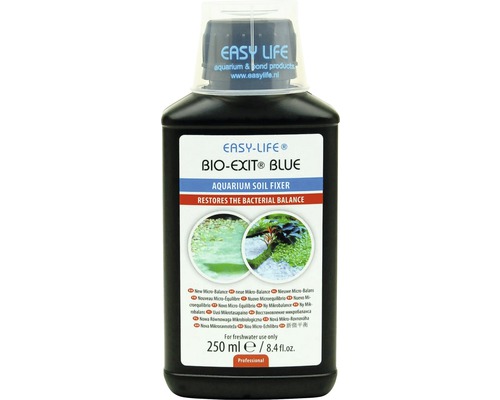 Bakteriálny prípravok Easy Life Bio-Exit Blue 250 ml Easy Life Bio-Exit Blue prípravok na stabilizáciu akvarijného dna, 250 ml