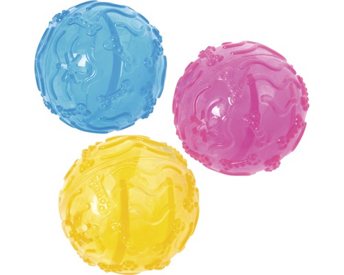 Tri textúrované psie hračky