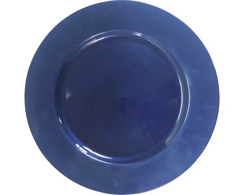 Dekoračný tanier Lafiora plastový Ø33 cm modrý Modrý jedálenský tanier