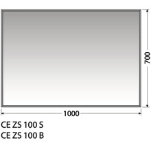 Zrkadlo do kúpeľne Intedoor Centino strieborné 100x70 cm CE ZS 100 S