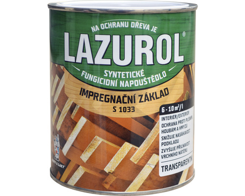 Impregnácia dreva Lazurol základ S1033 číry 0,75 l-0