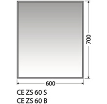 Zrkadlo do kúpeľne Intedoor Centino čierne 60x70 cm CE ZS 60 B