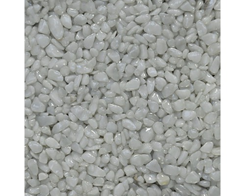 Dekoratívny materiál Kameň Den Braven 3 - 6 mm balenie 25 kg biela Detailný záber ozdobného štrku