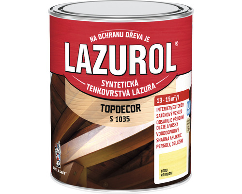 Lazúra na drevo Lazurol Topdecor S1035 T00 prírodný 0,75 l-0
