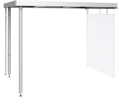 Prístrešok pre záhradný domček Biohort HighLine H2 282 x 195 cm strieborný metalický