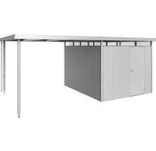 Prístrešok pre záhradný domček Biohort HighLine H5 282 x 315 cm strieborný metalický