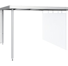 Prístrešok pre záhradný domček Biohort HighLine H5 282 x 315 cm strieborný metalický