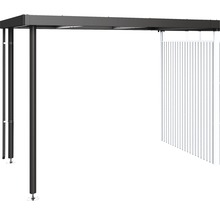 Pergola s lamelovou stenou pre vonkajšie použitie