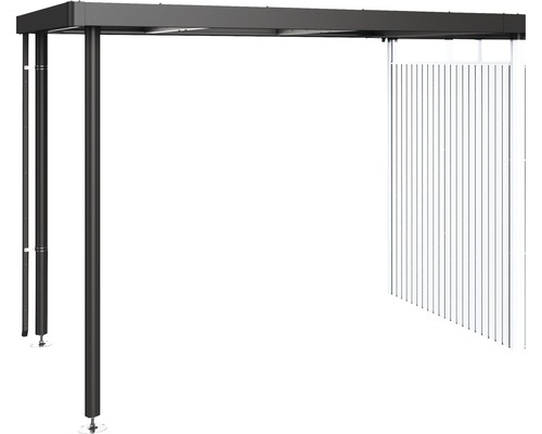 Prístrešok pre záhradný domček Biohort HighLine H2 282 x 195 cm tmavosivý metalický